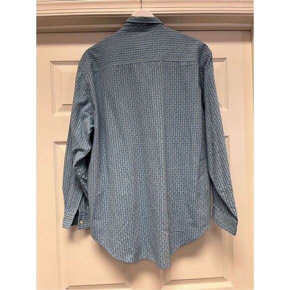 Levi’s Silver Label Blue Textured Button Down Shirt sz L - Picture 6 of 7
